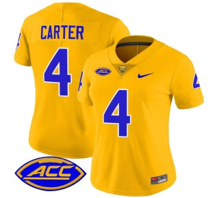 Women's Pittsburgh Panthers #4 Daniel Carter gRoyal 2025 Nike Vapor Limited Stitched Football Jersey
