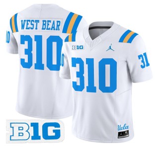 Men's UCLA Bruins 310 West Bear White 2025 Vapor Limited Stitched Football Jersey