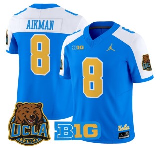 Men's UCLA Bruins #8 Troy Aikman Blue Alternate 2025 Vapor Limited Stitched Football Jersey