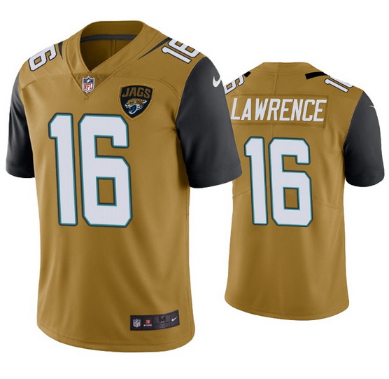 Nike Jacksonville Jaguars Custom Yellow Color Rush Vapor Untouchable Limited Stitched Football Jersey