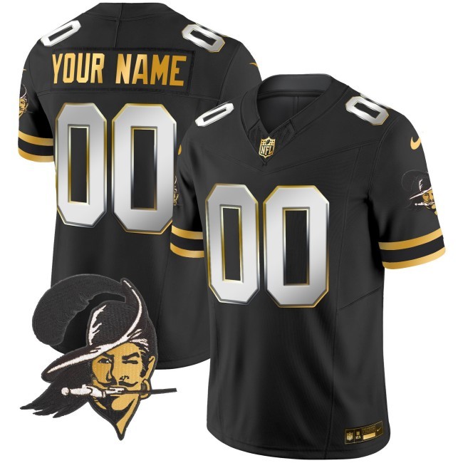 Buccaneers Throwback Gold Black Limited FUSE Vapor Limited Custom Jersey - All Stitched