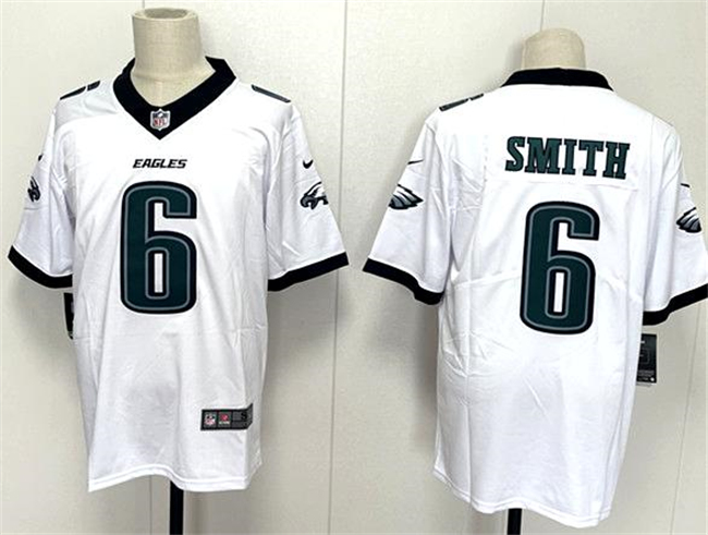 Men's Philadelphia Eagles #6 DeVonta Smith White 2024 New Vapor Untouchable Limited Stitched Football Jersey