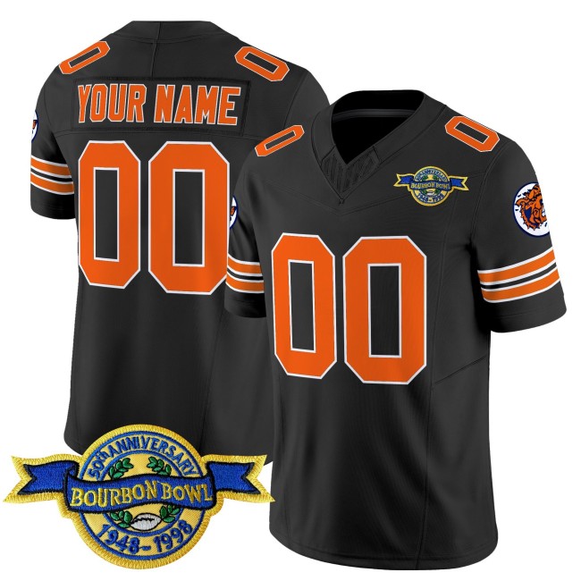 The Waterboy 'Bobby Boucher' Custom Black FUSE Vapor Limited Stitched Football Jersey - With Bourbon Bowl 50th Anniversary 1948-1998 Patch