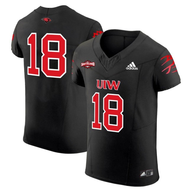 Men's Incarnate Word Cardinals #18 D'Arius Carmouche Black Stitched UIW Football Jersey