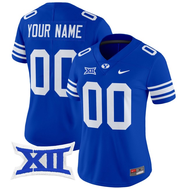 Women's BYU Cougars Custom Royal 2025 Nike Vapor Limited Stitched Football Jersey