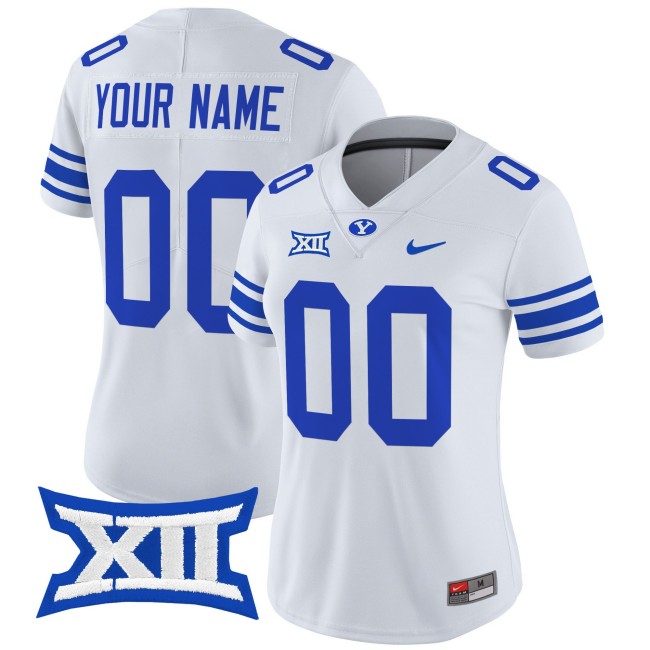 Women's BYU Cougars Custom White 2025 Nike Vapor Limited Stitched Football Jersey