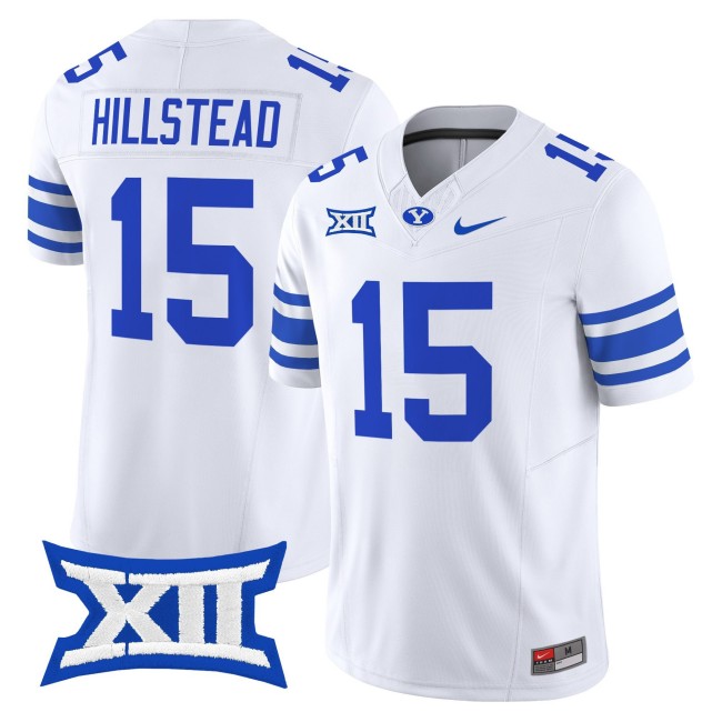 Men's BYU Cougars #15 McCae Hillstead White 2025 Nike F.U.S.E. Vapor Limited Stitched Football Jersey