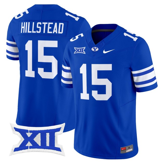 Men's BYU Cougars #15 McCae Hillstead Royal 2025 Nike F.U.S.E. Vapor Limited Stitched Football Jersey