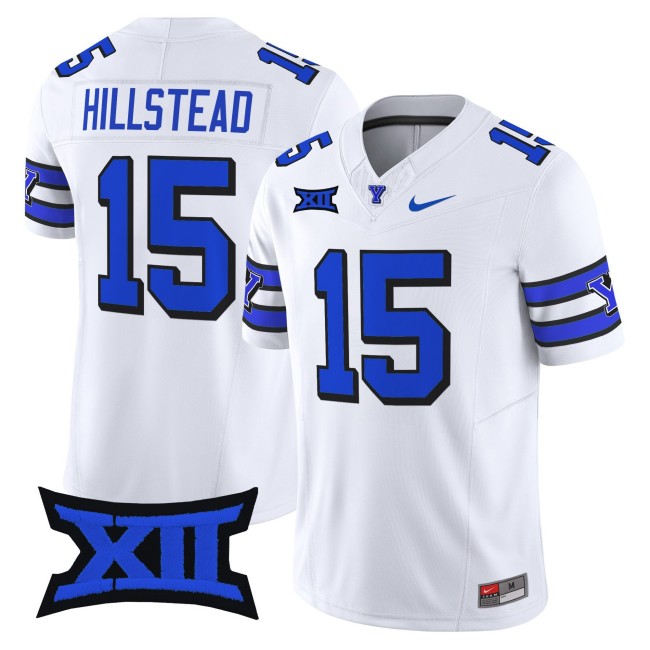 Men's BYU Cougars #15 McCae Hillstead 1996 Throwback White 2025 Nike F.U.S.E. Vapor Limited Stitched Football Jersey