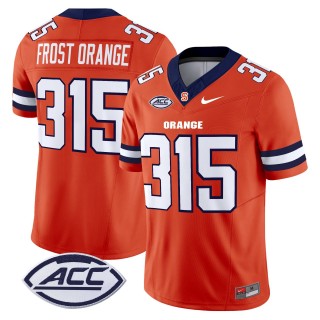 Men's Syracuse Orange 315 Frost Orange 2025 Nike F.U.S.E. Limited Stitched Football Jersey - Orange