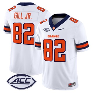 Men's Syracuse Orange #82 Darrell Gill Jr. 2025 Nike F.U.S.E. Limited Stitched Football Jersey - White