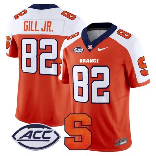 Men's Syracuse Orange #82 Darrell Gill Jr. 2025 Nike F.U.S.E. Limited Stitched Football Jersey - Orange Alternate