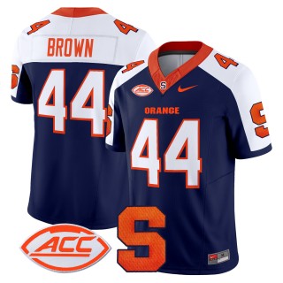 Men's Syracuse Orange #44 Jim Brown 2025 Nike F.U.S.E. Limited Stitched Football Jersey - Navy Alternate