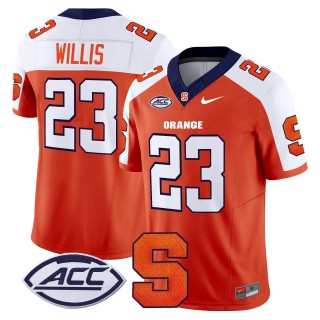 Men's Syracuse Orange #23 Yasin Willis 2025 Nike F.U.S.E. Limited Stitched Football Jersey - Orange Alternate