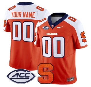 Youth Syracuse Orange Custom 2025 Nike F.U.S.E. Limited Stitched Football Jersey - Orange Alternate