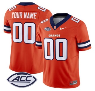 Youth Syracuse Orange Custom 2025 Nike F.U.S.E. Limited Stitched Football Jersey - Orange