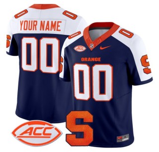 Youth Syracuse Orange Custom 2025 Nike F.U.S.E. Limited Stitched Football Jersey - Navy Alternate