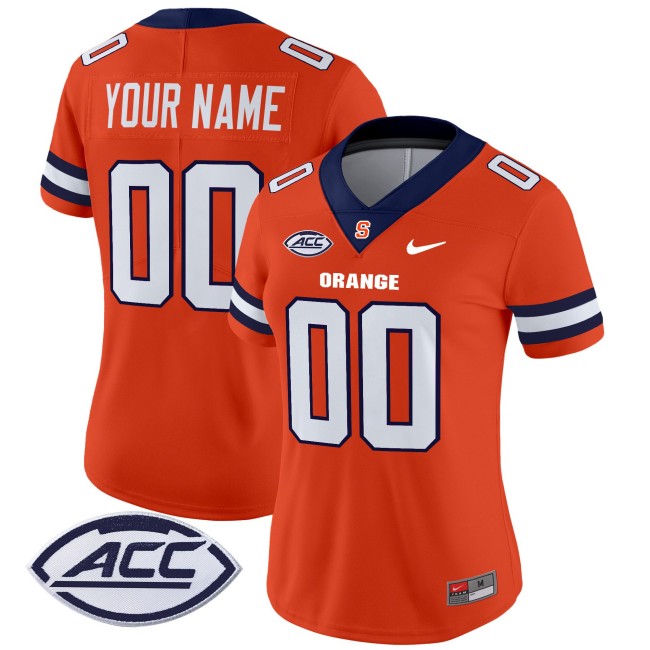 Women's Syracuse Orange Custom 2025 Nike Vapor Limited Stitched Football Jersey - Orange