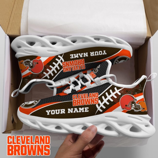 Cleveland Browns NFL-Shoes Custom T-43258 White Clunky Sneaker