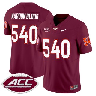Men's Virginia Tech Hokies 540 Maroon Blood Maroon 2025 Nike F.U.S.E. Vapor Limited Stitched College Football Jersey