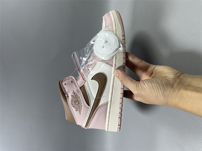 Women Running Weapon Air Jordan 1 White Pink Shoes 547 Sneaker