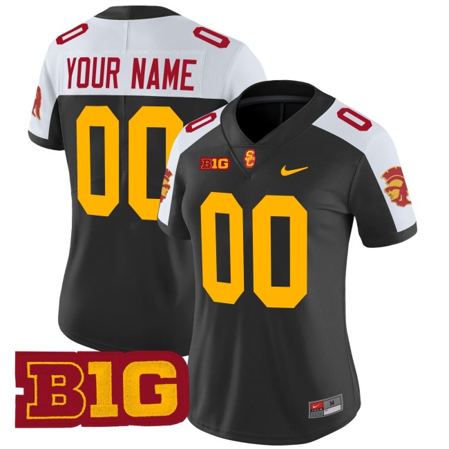 Women's USC Trojans Custom Throwback 2025 Nike F.U.S.E. Vapor Limited Stitched Football Jersey Black Alternate