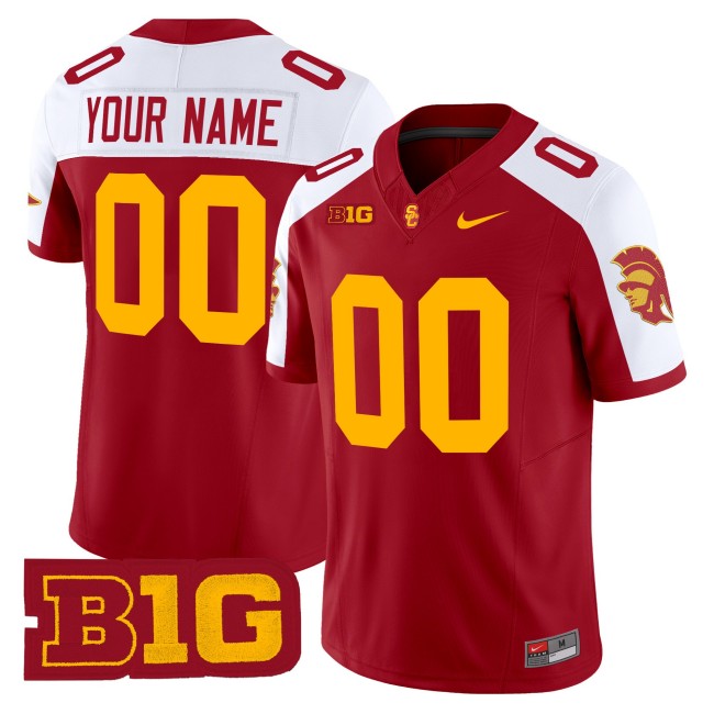 Men's USC Trojans Custom Throwback 2025 Nike F.U.S.E. Vapor Limited Stitched Football Jersey Cardinal Alternate
