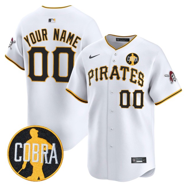 Pittsburgh Pirates 'Dave Parker Cobra Patch' Nike Limited MLB Custom Jersey - White