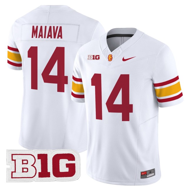 Men's USC Trojans #14 Jayden Maiava Throwback 2025 Nike Limited Football Jersey - White