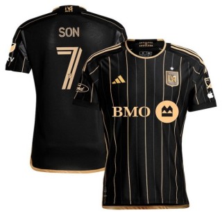 Youth Los Angeles FC #7 Son Heung-min Primary Black Gold 2025 Authentic adidas Jersey