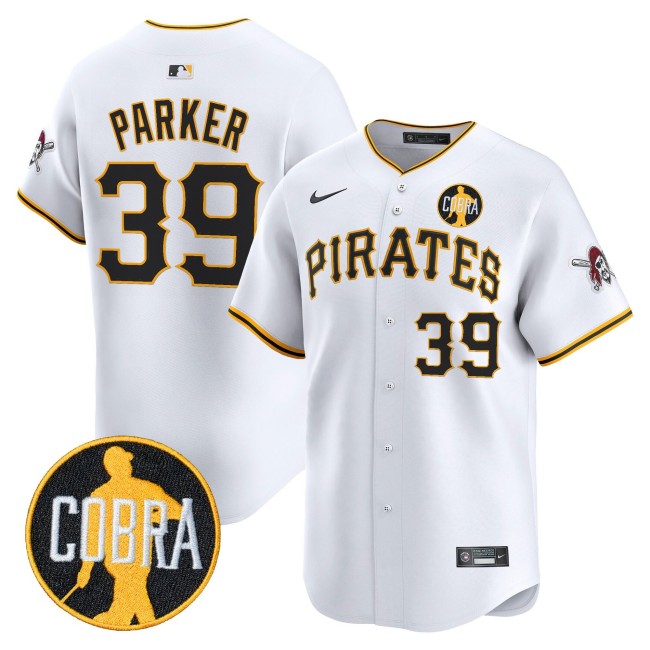 Men's Pittsburgh Pirates #39 'Dave Parker Cobra Patch' Nike 2025 Limited Stitched MLB Jersey - White