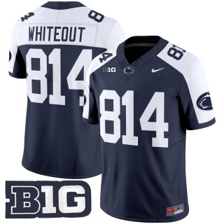 Men's Penn State Nittany Lions 814 WHITEOUT Navy Alternate Nike FUSE 2025 Limited College Football Jersey