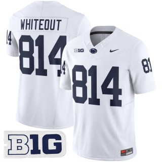 Men's Penn State Nittany Lions 814 WHITEOUT White Nike FUSE 2025 Limited College Football Jersey