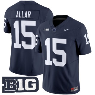 Men's Penn State Nittany Lions #15 Drew Allar Navy Nike FUSE 2025 Limited College Football Jersey