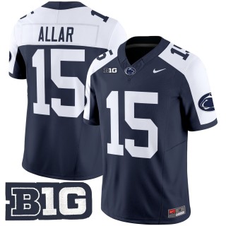 Men's Penn State Nittany Lions #15 Drew Allar Navy Alternate Nike FUSE 2025 Limited College Football Jersey