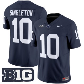Men's Penn State Nittany Lions #10 Nicholas Singleton Navy Nike FUSE 2025 Limited College Football Jersey