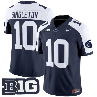 Men's Penn State Nittany Lions #10 Nicholas Singleton Navy Alternate Nike FUSE 2025 Limited College Football Jersey