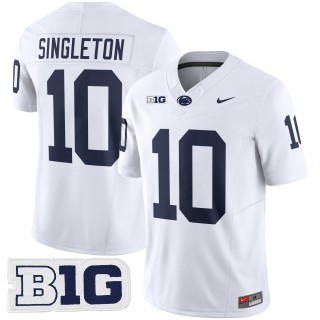 Men's Penn State Nittany Lions #10 Nicholas Singleton White Nike FUSE 2025 Limited College Football Jersey