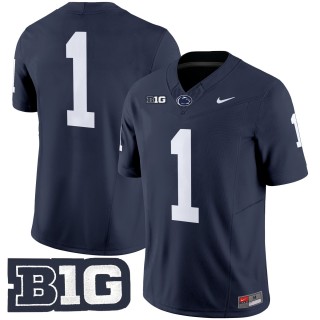 Men's Penn State Nittany Lions #1 Navy Nike FUSE 2025 Limited College Football Jersey