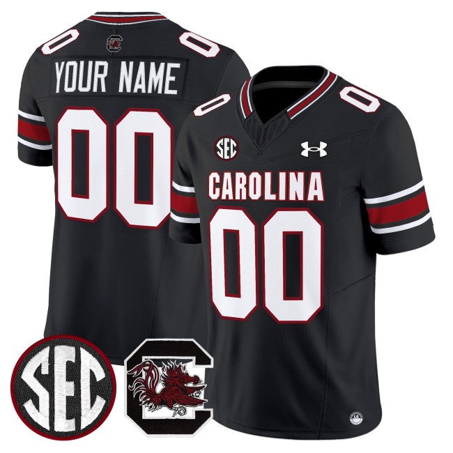 South Carolina Gamecocks Custom Black 2025 Vapor Limited Stitched Football Jersey