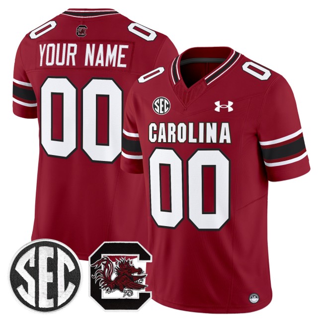 South Carolina Gamecocks Custom Garnet 2025 Vapor Limited Stitched Football Jersey