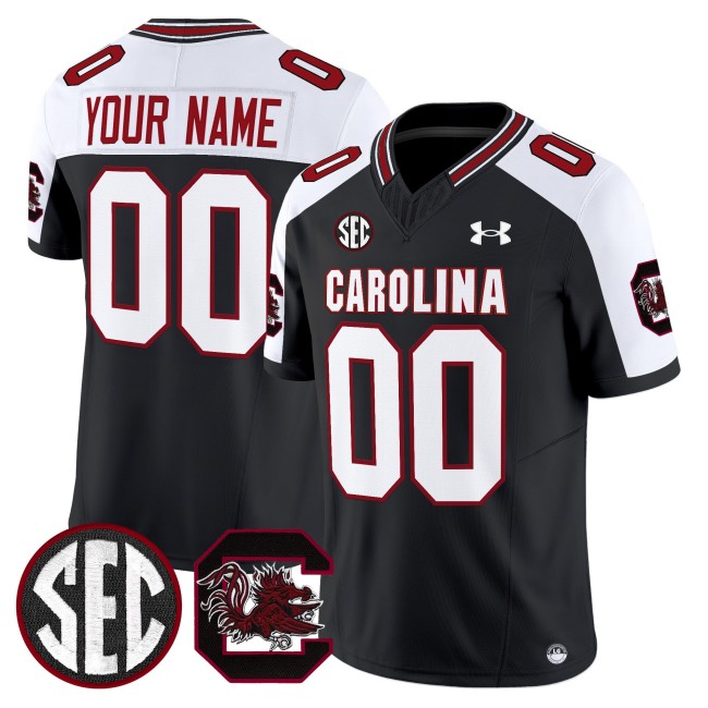 South Carolina Gamecocks Custom 2025 Vapor Limited Stitched Football Jersey Black Alternate