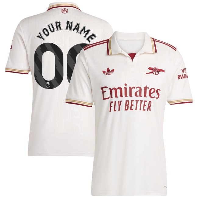 Arsenal FC 2025-26 Third White All Gender Custom adidas Jersey