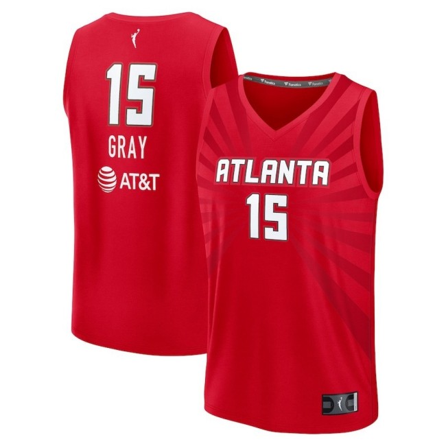 Men's Atlanta Dream #15 Allisha Gray Red Stitched Basketball Jersey