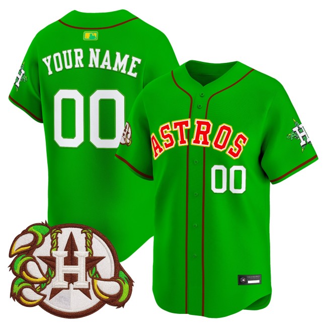 Houston Astros x Hopadillo Karbach Brewing Co. Custom Stitched MLB Limited Jersey - Green