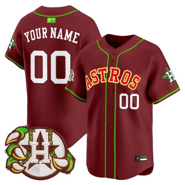 Houston Astros x Hopadillo Karbach Brewing Co. Custom Stitched MLB Limited Jersey - Brown