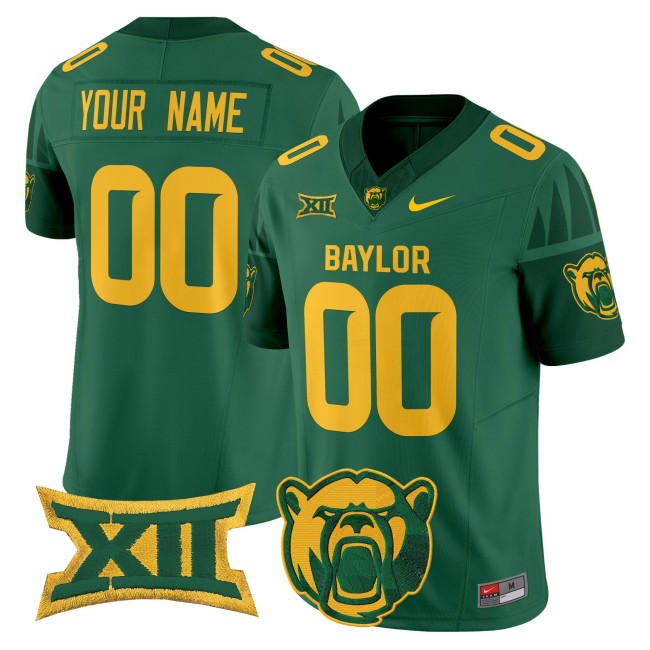 All-Gender Baylor Bears Custom 2025 Nike F.U.S.E. Vapor Limited V2 Stitched Football Jersey - Green