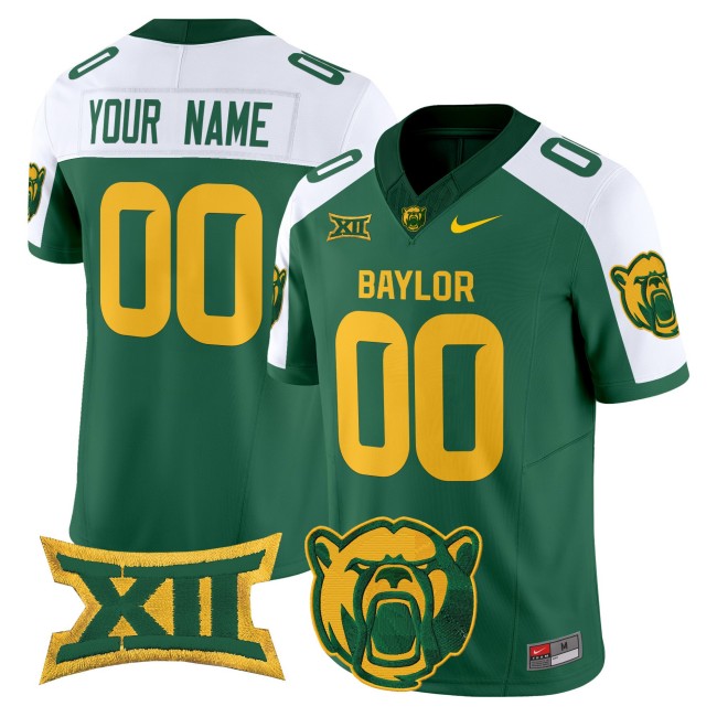 All-Gender Baylor Bears Custom 2025 Nike F.U.S.E. Vapor Limited V2 Stitched Football Jersey - Green Alternate