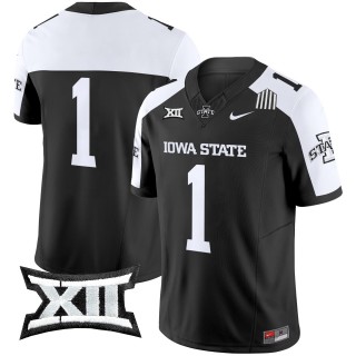 Men's Iowa State Cyclones #1 F.U.S.E. 2025 Vapor Limited Jersey - Black Alternate