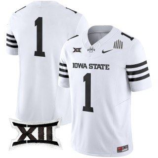 Men's Iowa State Cyclones #1 F.U.S.E. 2025 Vapor Limited Jersey - White Limited